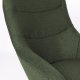 WHITE LABEL LIVING Yuki svingstol, med armlener - grnt stoff og stl