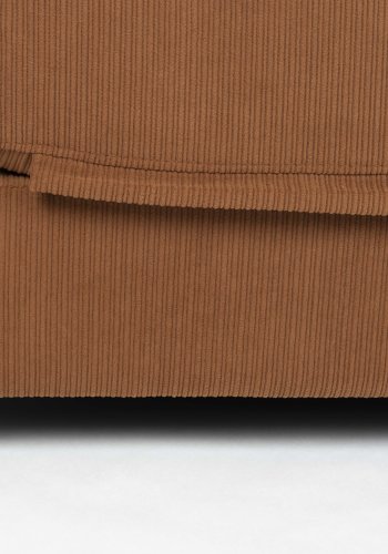 WHITE LABEL LIVING Jopie Loveseat og enkeltseng - brunt stoff og tre