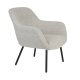 WHITE LABEL LIVING Dude loungestol, m. armln - beige bouclé polyester og stl