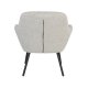 WHITE LABEL LIVING Dude loungestol, m. armln - beige bouclé polyester og stl