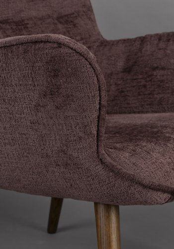 DUTCHBONE lenestol lin plomme