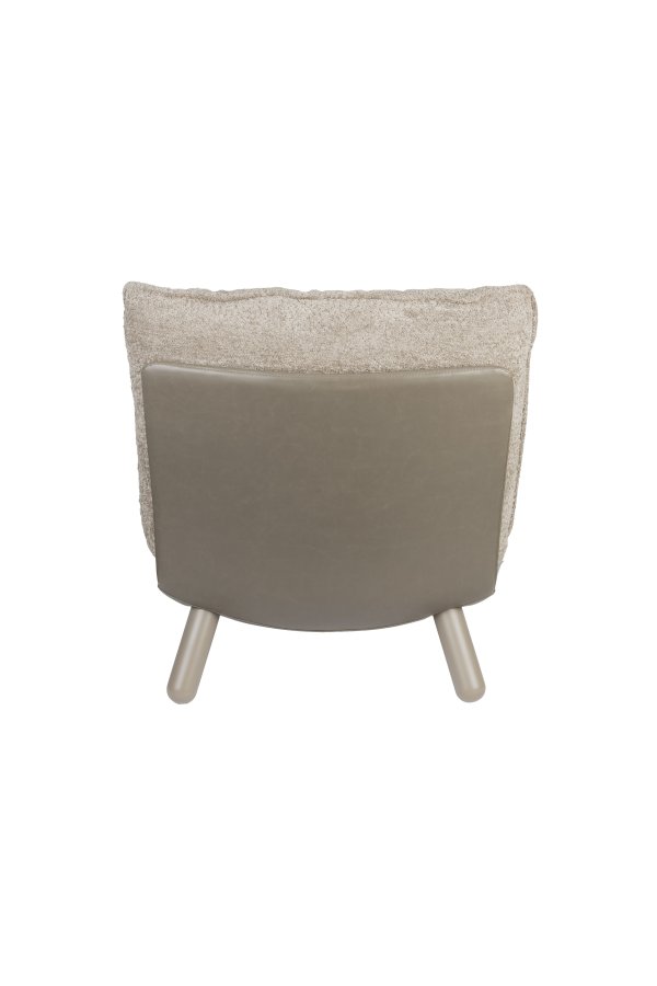 ZUIVER Lazy Sack lenestol - beige/gr polyester/bketre