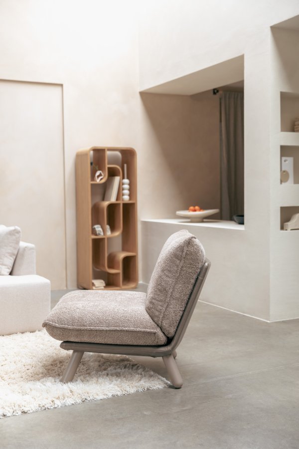 ZUIVER Lazy Sack lenestol - beige/gr polyester/bketre