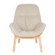 WHITE LABEL LIVING Duke lenestol, m. armlener - beige polyester, lysebrun polypropylenplast, bk