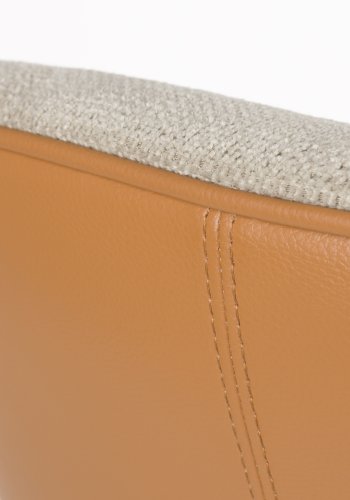 WHITE LABEL LIVING Duke lenestol, m. armlener - beige polyester, lysebrun polypropylenplast, bk