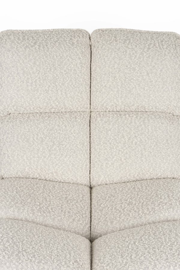 WHITE LABEL LIVING Bros lenestol - lys gr polyester og metall