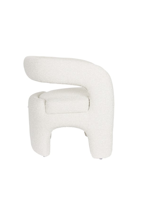 WHITE LABEL LIVING Nova lenestol, m. armlen - hvit polyester