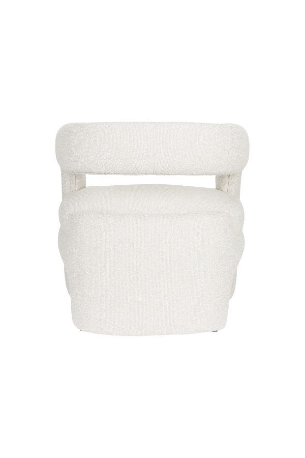 WHITE LABEL LIVING Nova lenestol, m. armlen - hvit polyester