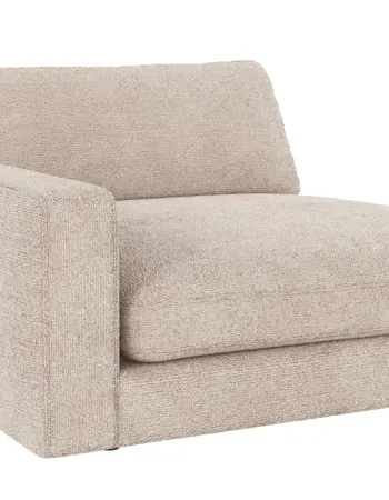 ROWICO Duncan 1,5 pers. modul sjeselong lenestol, venstre - lys gr stoff