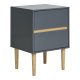 HOUSE NORDIC Bisley sidebord, med 2 skuffer - mrkegr MDF og furu (40x35)