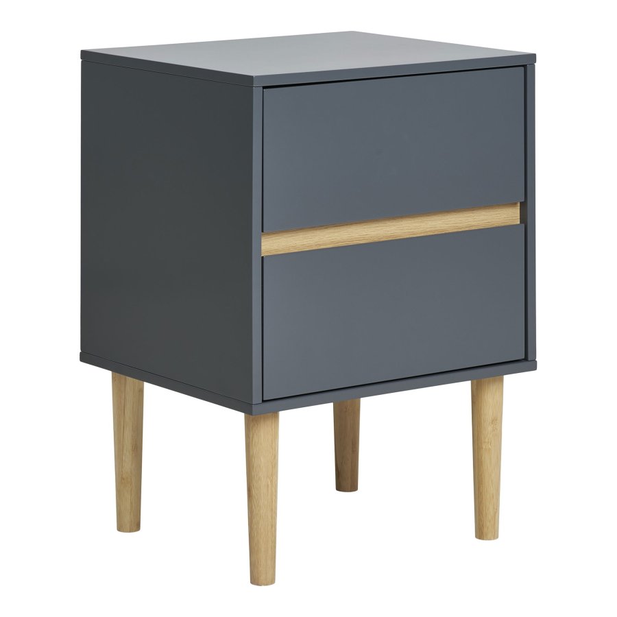 HOUSE NORDIC Bisley sidebord, med 2 skuffer - mrkegr MDF og furu (40x35)