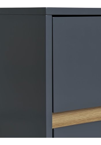 HOUSE NORDIC Bisley sidebord, med 2 skuffer - mrkegr MDF og furu (40x35)