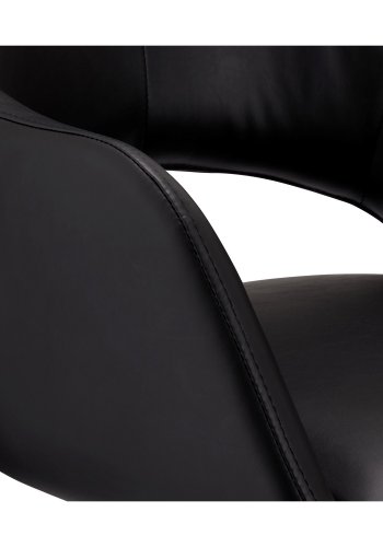 Luna spisebordstol, med armlener - sort PU
