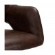 Luna spisebordstol, med armlener - mrkebrun PU