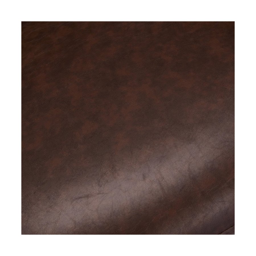 Luna spisebordstol, med armlener - mrkebrun PU