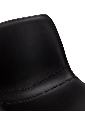 Isabel barkrakk, med rygg og fotsttte - sort PU