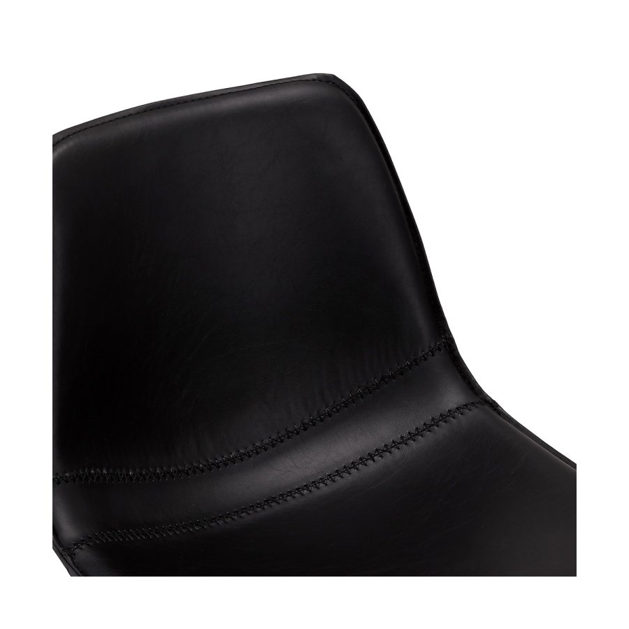 Isabel barkrakk, med rygg og fotsttte - sort PU