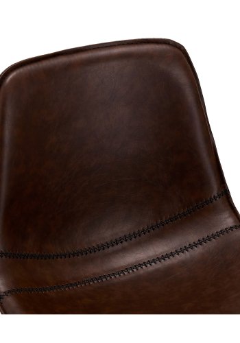 Isabel barkrakk, med rygg og fotsttte - mrkebrun PU