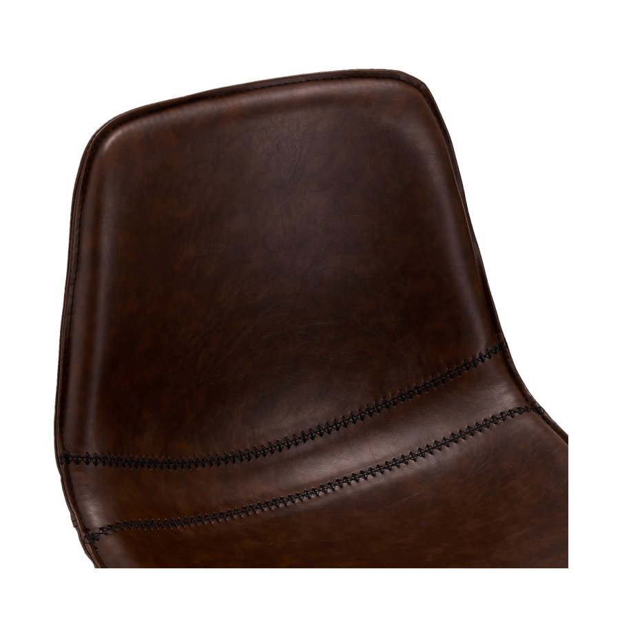 Isabel barkrakk, med rygg og fotsttte - mrkebrun PU