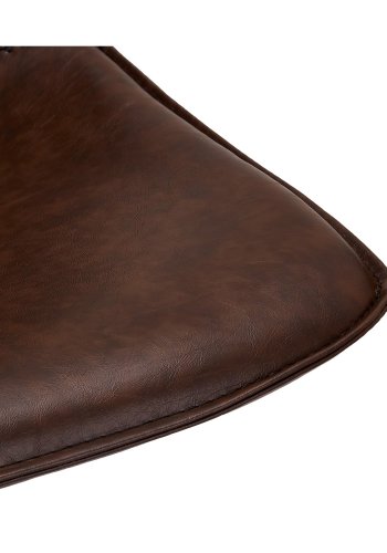 Isabel barkrakk, med rygg og fotsttte - mrkebrun PU