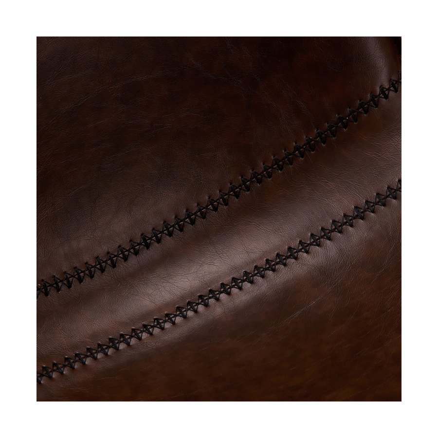 Isabel barkrakk, med rygg og fotsttte - mrkebrun PU