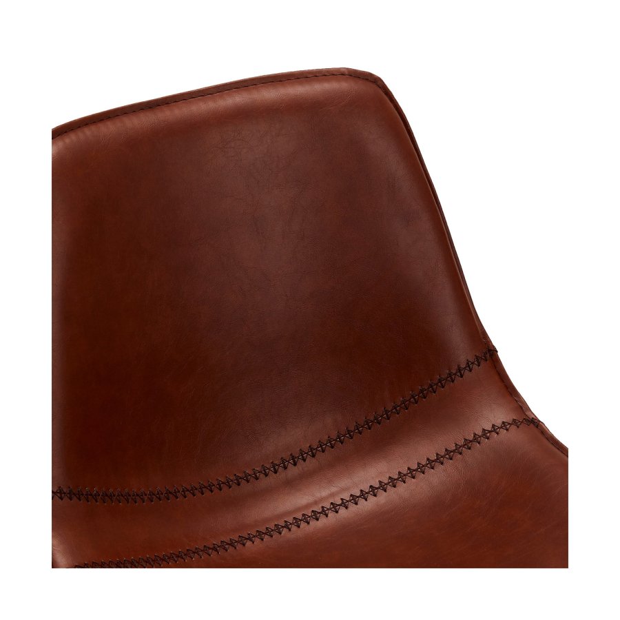 Isabel barkrakk, med rygg og fotsttte - lysebrun PU