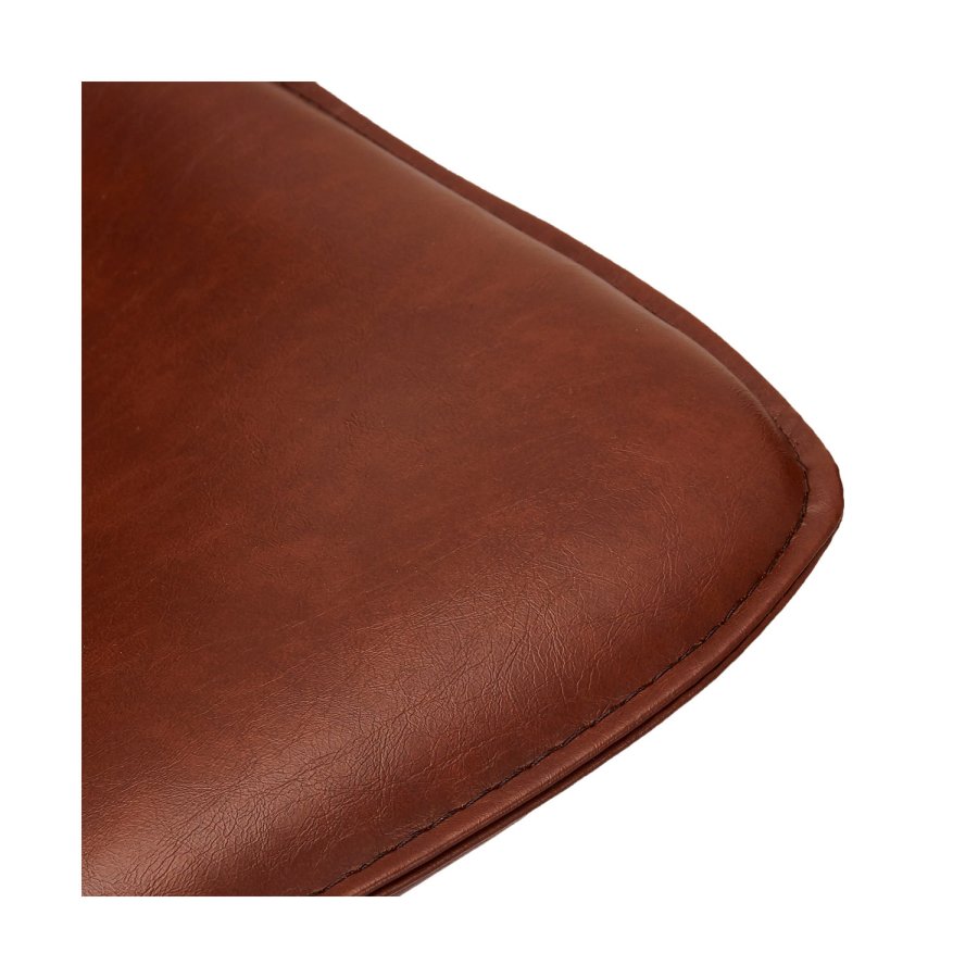 Isabel barkrakk, med rygg og fotsttte - lysebrun PU