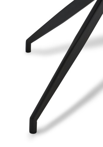 Isabel spisebordsstol, med armlener og dreiefunksjon - lysebrunt PU-skinn og sort ramme