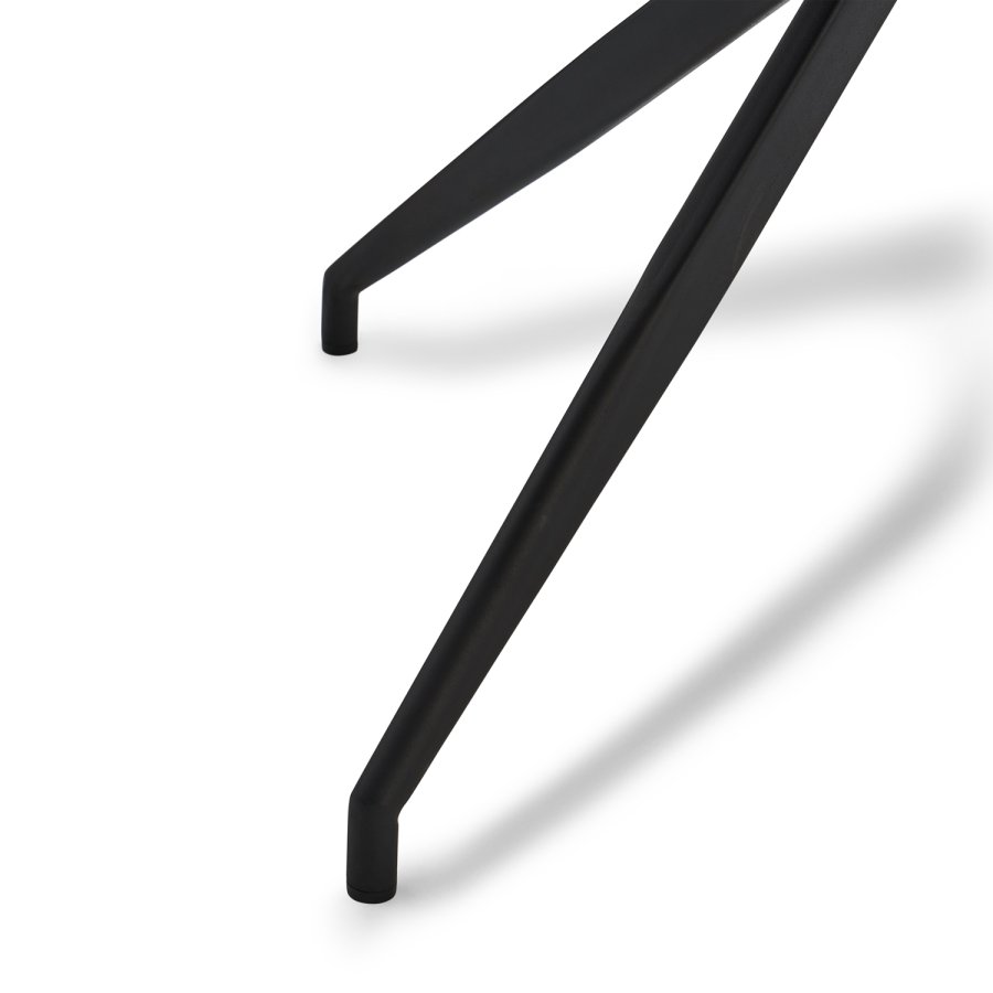 Isabel spisebordsstol, med armlener og dreiefunksjon - lysebrunt PU-skinn og sort ramme