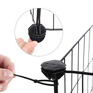 SONGMICS lekegrind for kjledyr, hamstere, marsvin, sm dyr - svart metall