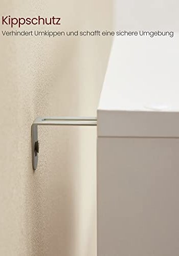 VASAGLE bokhylle, m. 10 rom - hvit sponplate