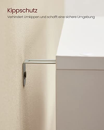 VASAGLE bokhylle, m. 10 rom - hvit sponplate