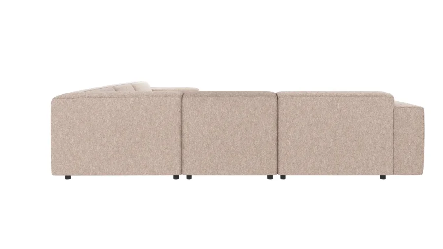 ROWICO Willard h�rnsoffa 3+3-sits ljusbeige tyg Alice #01 (c4)