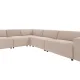 ROWICO Willard h�rnsoffa 3+3-sits ljusbeige tyg Alice #01 (c4)