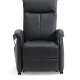 Victor hvilestol, m. 1 motor, setelft, tiltfunksjon, krakk, armlener, hjul - sort skinn/PVC