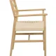 ROWICO Harlan spisebordstol, m. armlener - lys beige papirsnor og naturlig eik