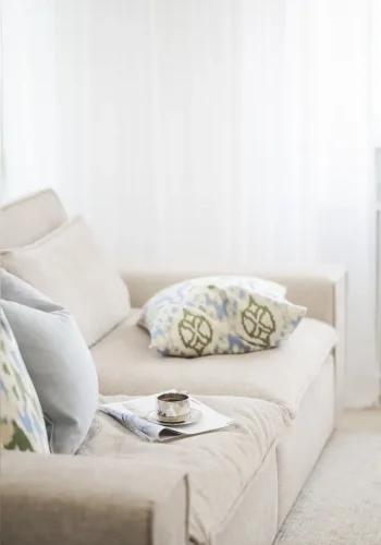 ROWICO Rawlins 3 pers. sofa, m. 4 puter - beige stoff