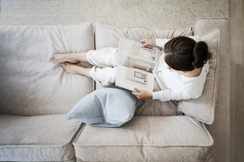 ROWICO Rawlins 3 pers. sofa, m. 4 puter - beige stoff