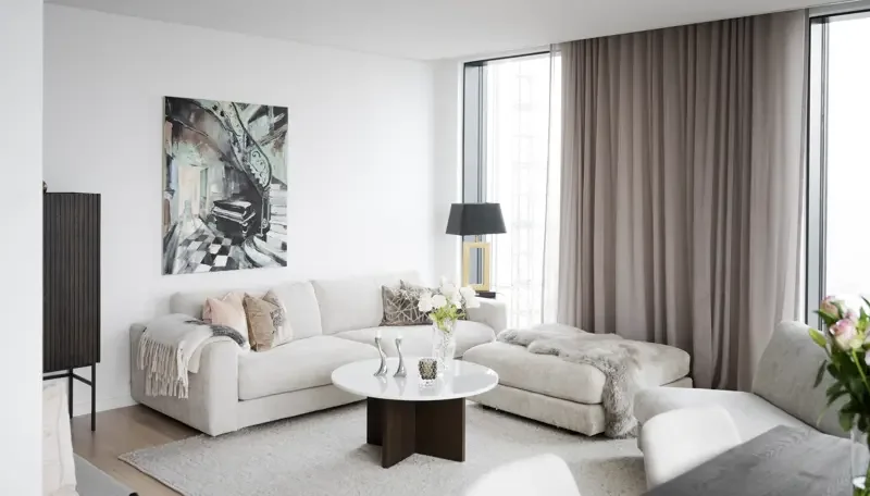 ROWICO Duncan 3 pers. modulsofa - lysegrt stoff