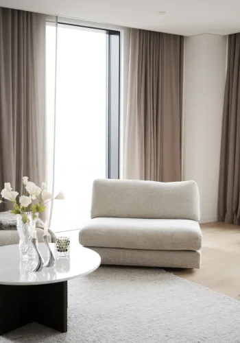 ROWICO Duncan 1,5 pers. modul lenestol, mellom - lys gr stoff