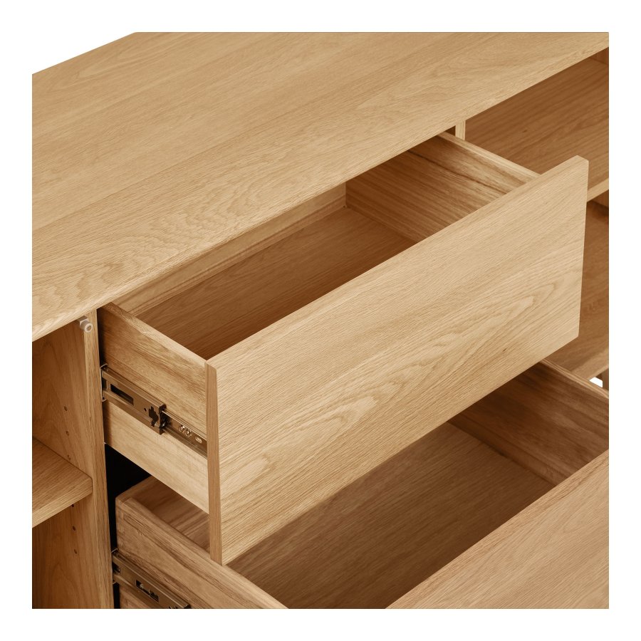 HOUSE NORDIC�Darwin sk�nk, m. 2 l�ger, 2 skuffer og 2 hylder - natur egefiner og eg