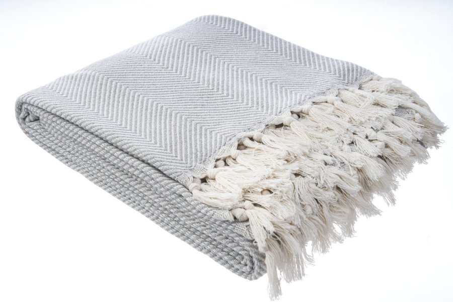 NORDVÄRK Ball? hva? hyre? sengeteppe, rektangulrt - antrasittgr bomull (200x230)