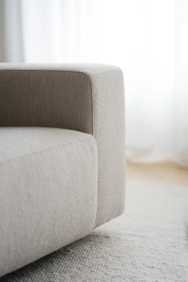 ROWICO Willard 4 pers. modulsofa, m. hyre sjeselong - lys beige stoff