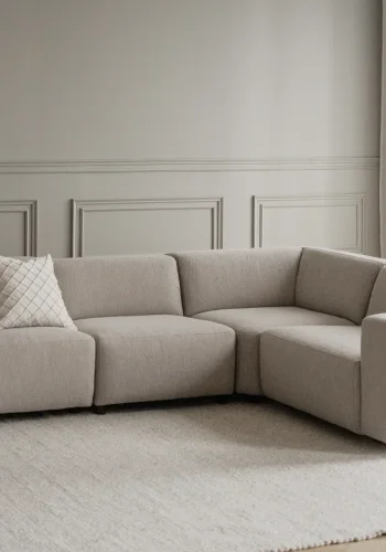 ROWICO Willard h�rnsoffa 2+3-sits ljusbeige tyg Alice #01 (c4)