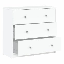 May kommode - hvid tr, m. 3 skuffer