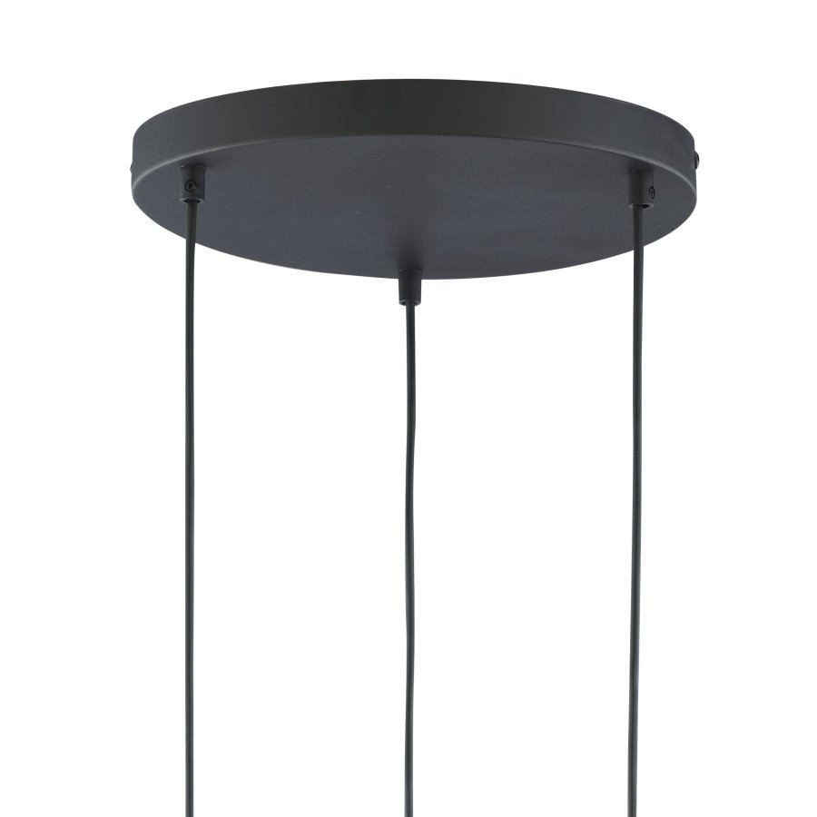 TK Marco taklampe, m. 3 skjermer - flerfarget glass