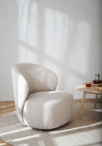 ROWICO Roselawn svingstol - lys beige stoff