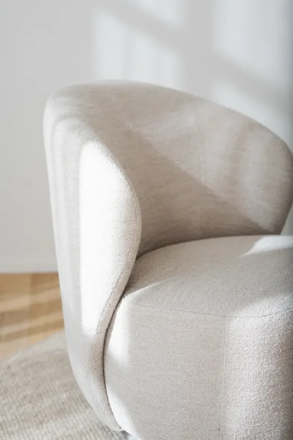 ROWICO Roselawn svingstol - lys beige stoff