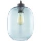 TK Elio taklampe - bltt glass og sort metall