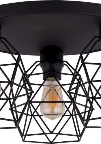 TK Galaxy loftlampe, m. 3 skjermer - svart metall